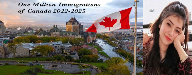 one million immigrations in Canada 2022-2025